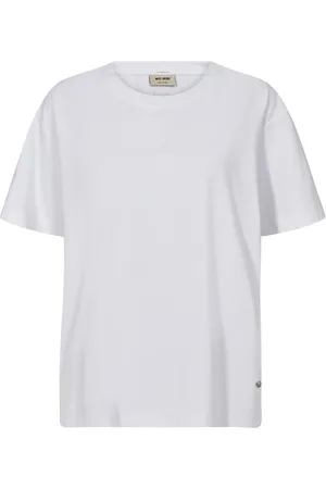 Mos Mosh Koszulki, Kobieta, Biały, M, Poliester, Biała Basic Tee Top