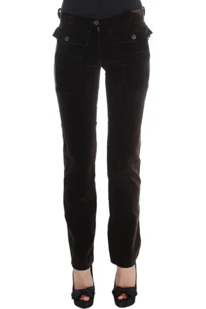ERMANNO SCERVINO Jeansy, Kobieta, brązowy, S, Bawełna, Włoskie spodnie slim fit z bawełny