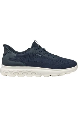 Geox Buty, Mężczyzna, Niebieski, 44 EU, Niebieskie Casualowe Tenisówki z 3cm Podeszwą