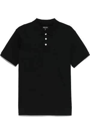 Giorgio Armani Koszulki, Mężczyzna, Czarny, XL, Czarne Koszulki Polo i Pola