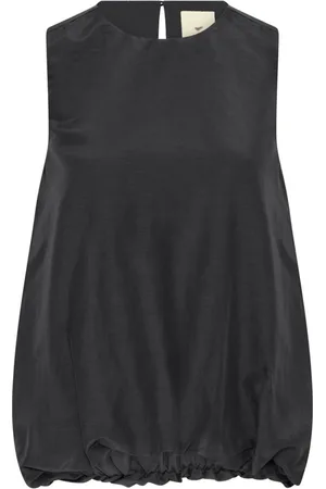 Heartmade Koszulki, Kobieta, Czarny, S, Bawełna, Elegancki Bezrękawnik Balonowy Czarny