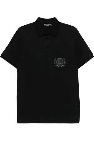 Dolce & Gabbana Koszulki, Mężczyzna, Czarny, L, Czarne T-shirty i Pola