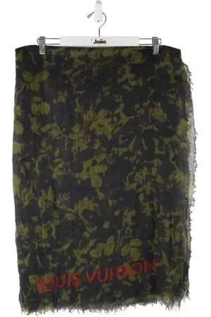 LOUIS VUITTON Pre-owned, Kobieta, Zielony, ONE SIZE, Bawełna, Pre-owned Cotton scarves