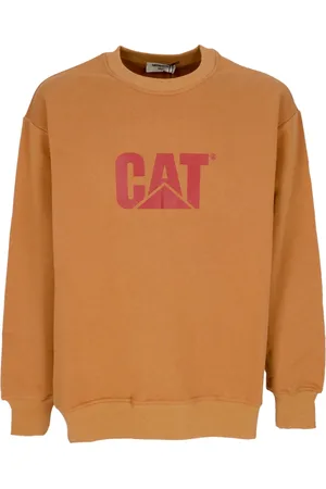 Caterpillar Bluzy, Mężczyzna, brązowy, M, Bawełna, Bluza Big Logo Crewneck