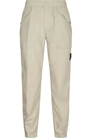 Stone Island Spodnie, Mężczyzna, Beżowy, W34, Bawełna, Spodnie Cargo Casual
