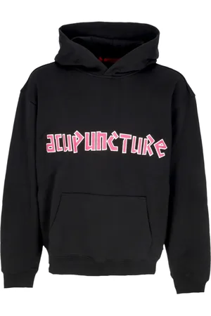 Acupuncture Bluzy, Mężczyzna, Czarny, S, Latająca Bluza z Kapturem Czarna