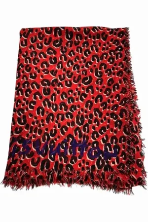 LOUIS VUITTON Pre-owned, Kobieta, Czerwony, ONE SIZE, Kaszmir, Pre-owned Cashmere scarves