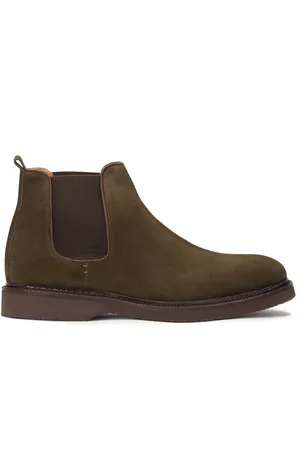 Kazar Buty, Mężczyzna, Zielony, 43 EU, Zamsz, Casual Chelsea Buty w Khaki Zamsz