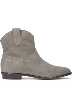 Kazar Buty, Kobieta, Szary, 35 EU, Zamsz, Wyhaftowane zamszowe kowbojki