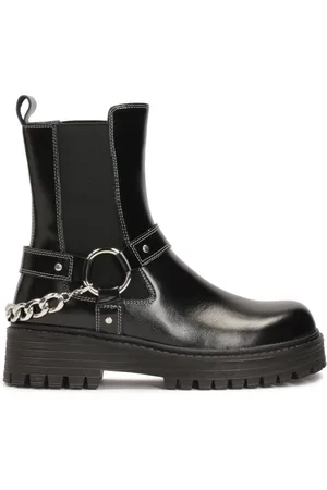 Kazar Buty, Kobieta, Czarny, 39 EU, Slip-on buty z płaską podeszwą i metalowymi dodatkami