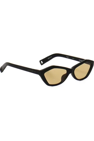 Jacquemus Akcesoria, unisex, Czarny, ONE SIZE, Geometryczne czarne okulary przeciwsłoneczne z ochroną UV