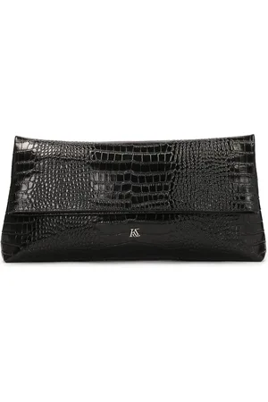 Kazar Torebki, Kobieta, Czarny, ONE SIZE, Skóra, Duża tłoczona skórzana wieczorowa torebka