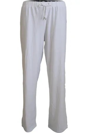 John Galliano Spodnie, Mężczyzna, Biały, M, Bawełna, Eleganckie baweniane spodnie z szerok nogawk