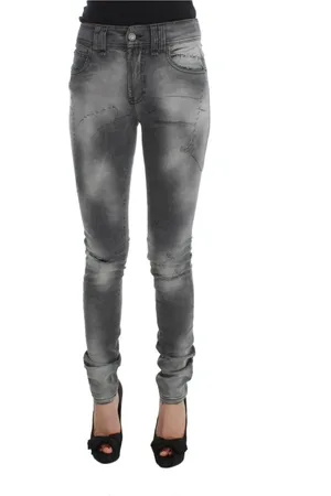 John Galliano Jeansy, Kobieta, Szary, W26, Eleganckie Szare Dopasowane Jeansyy Projektanta