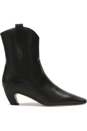 Kazar Buty, Kobieta, Czarny, 35 EU, Czarne skórzane buty z zaokrąglonym wierzchem