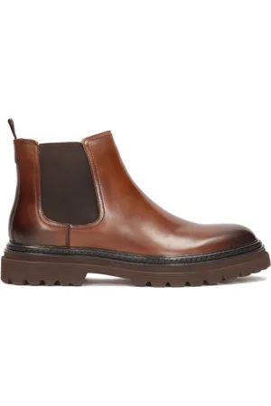 Kazar Buty, Mężczyzna, brązowy, 44 EU, Brązowe skórzane męskie Chelsea boots