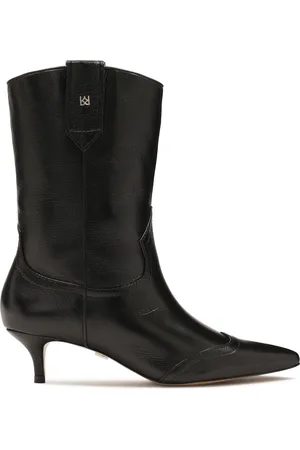 Kazar Buty, Kobieta, Czarny, 41 EU, Czarne buty z zaokrąglonym wierzchem w stylu kowbojskim