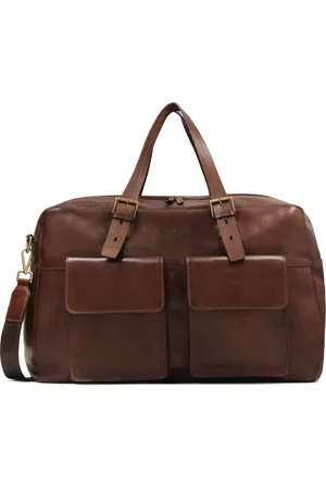 Kazar Torebki, Mężczyzna, brązowy, ONE SIZE, Elegancka torba podróżna z naturalnej skóry z ziarnem