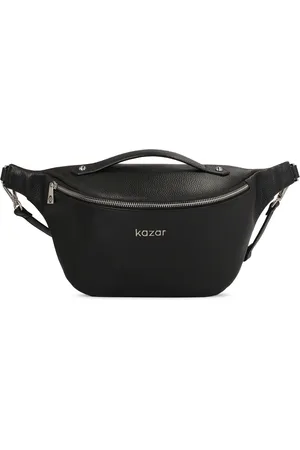 Kazar Torebki, Kobieta, Czarny, ONE SIZE, Czarna klasyczna nerka z srebrnymi metalami