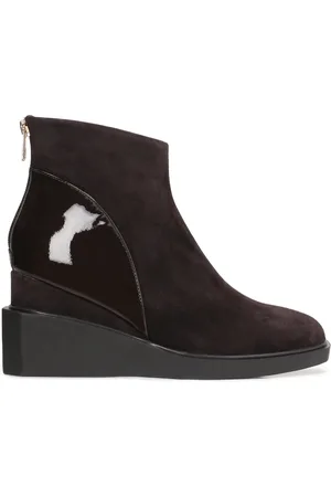 Kazar Buty, Kobieta, brązowy, 40 EU, Zamsz, Ciemnobrązowe Zamszowe Botki na Platformie