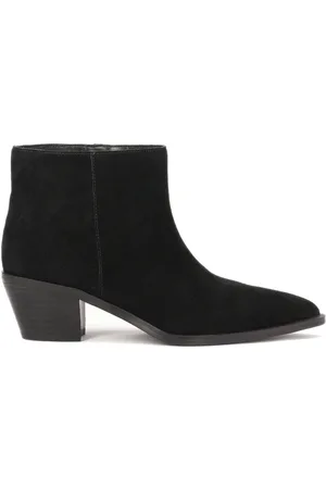 Kazar Buty, Kobieta, Czarny, 41 EU, Zamsz, Zamszowe botki z niską szeroką cholewką