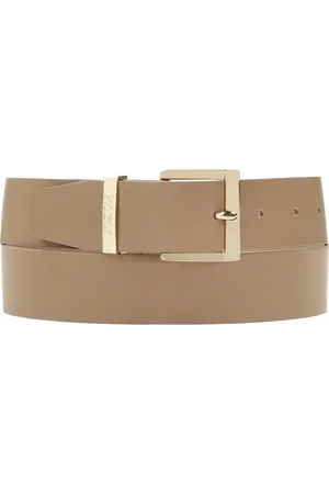 Kazar Akcesoria, Kobieta, Beżowy, 90 CM, Prosty skórzany pasek w kolorze taupe