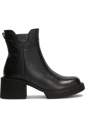 Kazar Buty, Kobieta, Czarny, 39 EU, Skóra, Czarne botki na koturnie i platformie