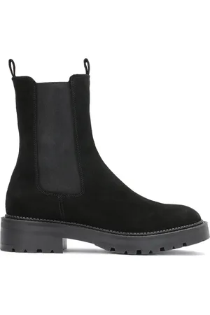 Kazar Buty, Kobieta, Czarny, 37 EU, Zamsz, Czarne Chelsea Slip-On Botki