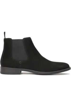 Kazar Buty, Mężczyzna, Czarny, 41 EU, Zamsz, Czarne zamszowe Chelsea boots