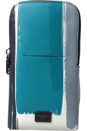 Dolce & Gabbana Akcesoria, Mężczyzna, Wielobarwność, ONE SIZE, Skóra, Elegancka skórzana kieszonkowa obudowa na telefon
