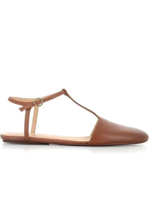 MARSÈLL Buty, Kobieta, brązowy, 40 EU, Brązowe Skórzane Buty Płaskie