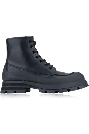 Alexander McQueen Buty, Mężczyzna, Czarny, 40 EU, Męskie Skórzane Buty na Sznurowadła