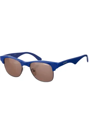 Carrera Akcesoria, Kobieta, Niebieski, ONE SIZE, Okrągłe okulary przeciwsłoneczne z octanu i ochroną UV