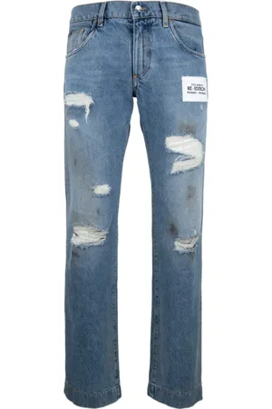 Dolce & Gabbana Jeansy, Mężczyzna, Niebieski, M, Męskie jeansy z guzikami