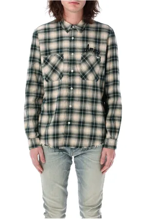 AMIRI Koszule, Mężczyzna, Wielobarwność, XL, Flanelowa Koszula Evergreen z Kratą