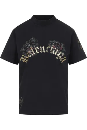Balenciaga Koszulki, Kobieta, Czarny, S, Len, Czarna Koszulka Damska