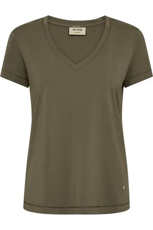 Mos Mosh Koszulki, Kobieta, Zielony, XS, Morze Żółw V-Neck Basic Tee