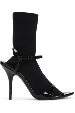 Balenciaga Buty, Kobieta, Czarny, 39 EU, Len, Czarne botki na kostkę dla kobiet