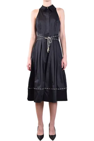 Elisabetta Franchi Sukienki, Kobieta, Czarny, S, Czarna Elegancka Sukienka Statement