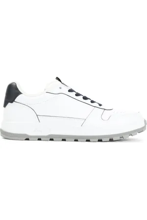 BRIONI Buty, Mężczyzna, Biały, 42 1/2 EU, Białe Skórzane Sneakersy Stylowe Wygodne