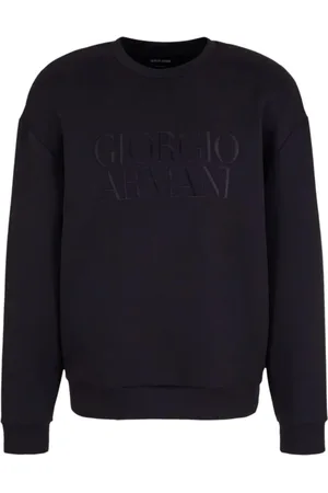 Giorgio Armani Bluzy, Mężczyzna, Niebieski, L, Stylowy Sweter Ubwz