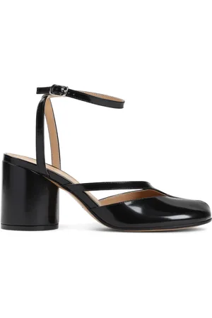 Maison Margiela Buty, Kobieta, Czarny, 38 EU, Skóra, Czarne Pompki Eleganckie Szlachetna Skóra Obcasy