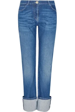 Giorgio Armani Jeansy, Kobieta, Niebieski, L, Stylowe Ubj 9 Spodnie dla Mężczyzn