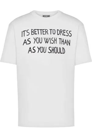 Moschino Koszulki, Mężczyzna, Biały, M, Biała Koszulka z Napisem Crew Neck