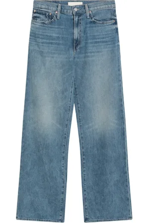 Mother Jeansy, Kobieta, Niebieski, W28, Denim, Regular Fit Denim Sneakers
