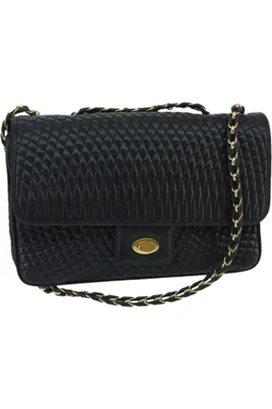 Bally Pre-owned, Kobieta, Czarny, ONE SIZE, Skóra, Pre-owned skórzane torby na ramię