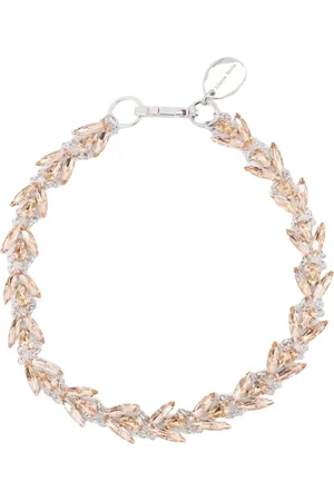 Simone Rocha Akcesoria, Kobieta, Różowy, ONE SIZE, Kryształowy Naszyjnik Floret - Różowy