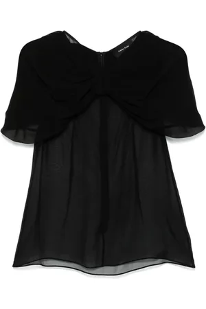 Simone Rocha Bluzki, Kobieta, Czarny, S, Bluzka z Kokardą