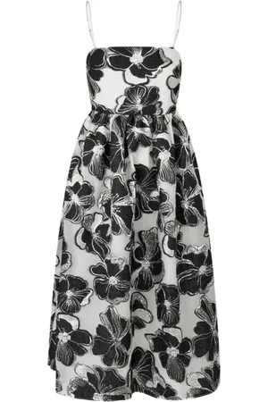 STINE GOYA Sukienki, Kobieta, Czarny, M, Sukienka Anemone Jacquard Midi