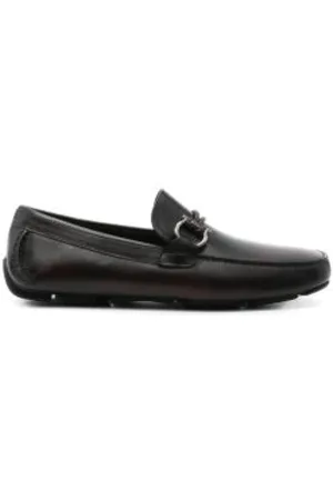 Salvatore Ferragamo Buty, Mężczyzna, brązowy, 41 1/2 EU, Gancini-ornament loafers
